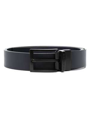 

Eagle-print reversible leather belt, Emporio Armani Eagle-print reversible leather belt