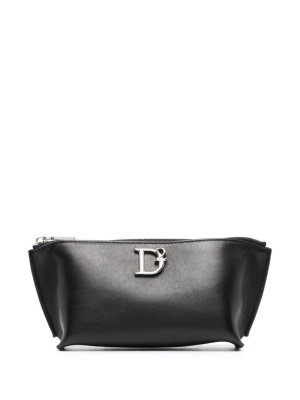 

Logo-plaque leather makeup bag, Dsquared2 Logo-plaque leather makeup bag