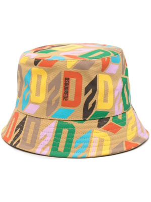 

Logo-print cotton bucket hat, Dsquared2 Logo-print cotton bucket hat