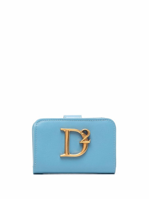 

Logo-lettering leather wallet, Dsquared2 Logo-lettering leather wallet