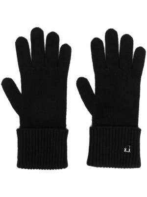 

Logo-charm knitted gloves, Dsquared2 Logo-charm knitted gloves