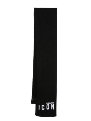 

Icon-print fine-knit scarf, Dsquared2 Icon-print fine-knit scarf