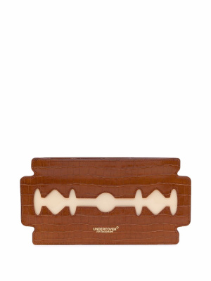 

Blade crocodile-effect clutch bag, Undercover Blade crocodile-effect clutch bag
