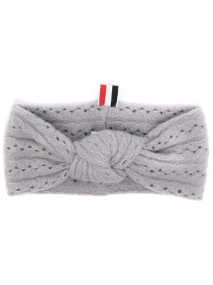 

Pointelle-knitted knot headband, Thom Browne Pointelle-knitted knot headband