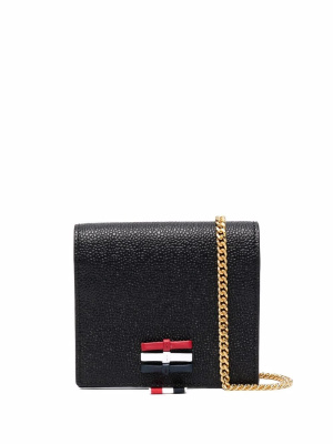 

RWB-bow chain-strap cardholder, Thom Browne RWB-bow chain-strap cardholder