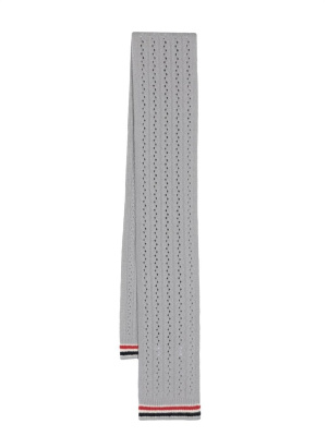 

Cable pointelle-knit scarf, Thom Browne Cable pointelle-knit scarf