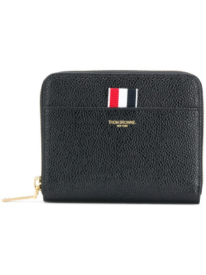

Pebbled short zip-around purse, Thom Browne Pebbled short zip-around purse