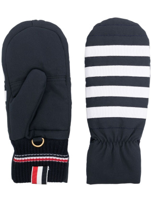

4-Bar stripe mittens, Thom Browne 4-Bar stripe mittens