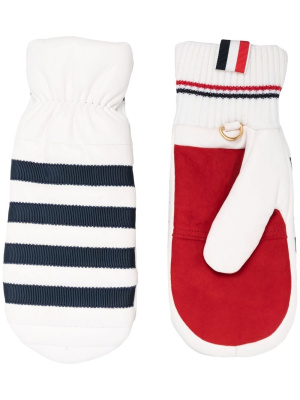 

4-Bar stripe mittens, Thom Browne 4-Bar stripe mittens