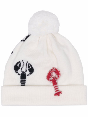 

Lobster Icon intarsia beanie, Thom Browne Lobster Icon intarsia beanie