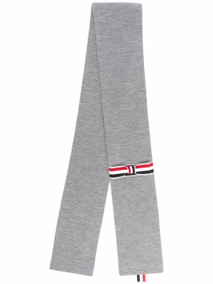 

RWB bow-embellished scarf, Thom Browne RWB bow-embellished scarf