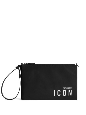 

Icon logo-print clutch bag, Dsquared2 Icon logo-print clutch bag