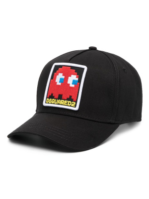 

Pac-Man embroidered cotton hat, Dsquared2 Pac-Man embroidered cotton hat