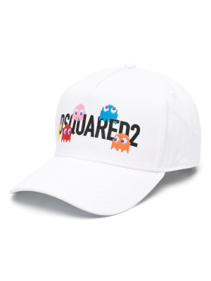 

Pac-Man embroidered cotton hat, Dsquared2 Pac-Man embroidered cotton hat
