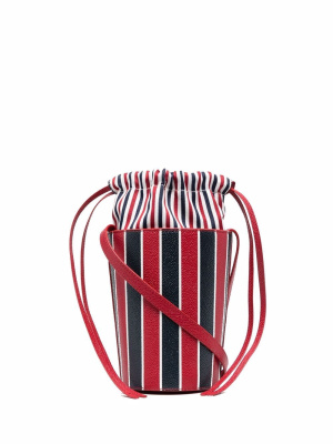 

Mini RWB-Stripe lining bucket bag, Thom Browne Mini RWB-Stripe lining bucket bag