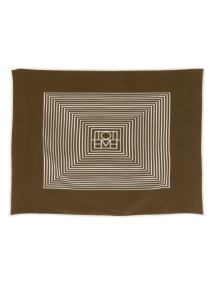 

Logo-print silk scarf, TOTEME Logo-print silk scarf