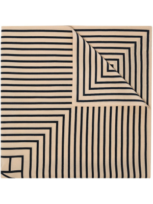 

Geometric monogram print silk scarf, TOTEME Geometric monogram print silk scarf