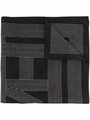 

Striped logo-print scarf, TOTEME Striped logo-print scarf