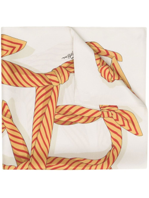 

Knotted monogram silk scarf, TOTEME Knotted monogram silk scarf