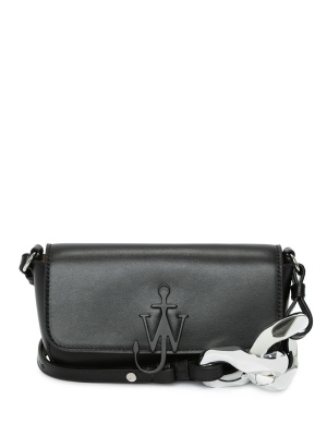 

Logo-plaque detail shoulder bag, JW Anderson Logo-plaque detail shoulder bag