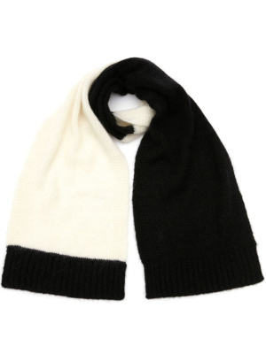 

Logo-embroidered colour-block scarf, JW Anderson Logo-embroidered colour-block scarf