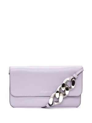 

Chain-detail phone leather pouch, JW Anderson Chain-detail phone leather pouch