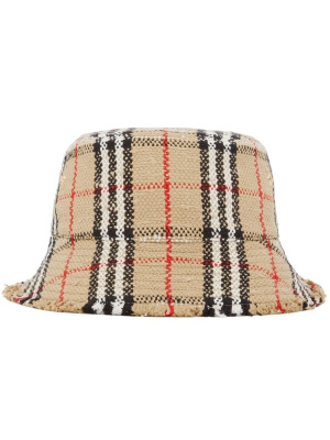 

Vintage Check bouclé bucket hat, Burberry Vintage Check bouclé bucket hat
