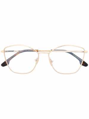 

Cat-eye wire framed glasses, Victoria Beckham Eyewear Cat-eye wire framed glasses