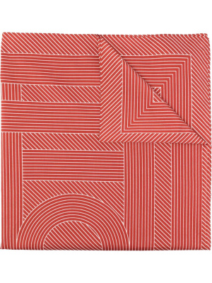 

Striped monogram-print scarf, TOTEME Striped monogram-print scarf