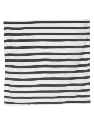 

Stripe-print logo scarf, TOTEME Stripe-print logo scarf
