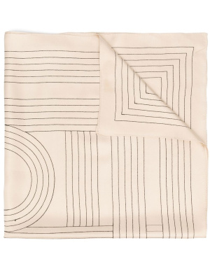 

Striped embroidered silk scarf, TOTEME Striped embroidered silk scarf