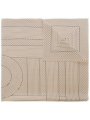 

Striped monogram print scarf, TOTEME Striped monogram print scarf
