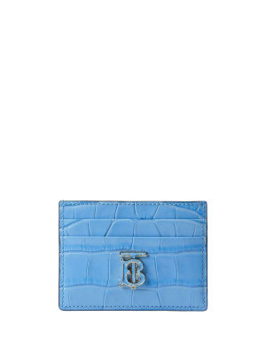 

Embossed-leather TB card holder, Burberry Embossed-leather TB card holder
