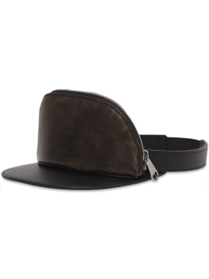 

Leather zip-pocket visor, Burberry Leather zip-pocket visor