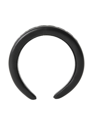 

Logo-embossed leather hairband, Burberry Logo-embossed leather hairband