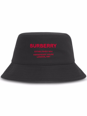

Horseferry motif bucket hat, Burberry Horseferry motif bucket hat