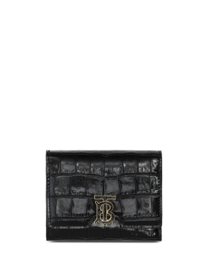 

Embossed-leather TB wallet, Burberry Embossed-leather TB wallet