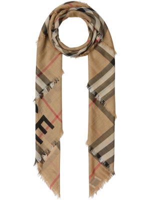 

Check print knitted scarf, Burberry Check print knitted scarf