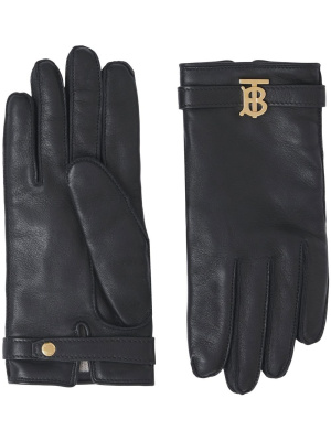 

Logo-plaque snap-fit gloves, Burberry Logo-plaque snap-fit gloves
