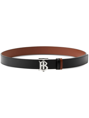 

TB-buckle reversible leather belt, Burberry TB-buckle reversible leather belt