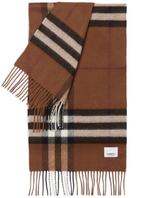 

Classic-check fringed scarf, Burberry Classic-check fringed scarf