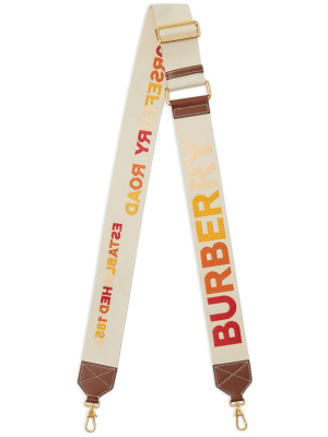 

Horseferry logo-embroidered bag strap, Burberry Horseferry logo-embroidered bag strap