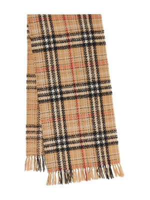 

Checked cashmere-silk blend scarf, Burberry Checked cashmere-silk blend scarf