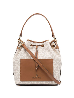 

Maeve monogram-print bucket bag, Michael Kors Maeve monogram-print bucket bag