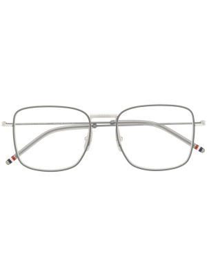 

RWB detail square-frame glasses, Thom Browne Eyewear RWB detail square-frame glasses