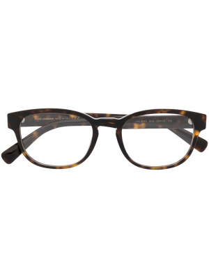 

Tortoiseshell-effect round-frame glasses, Dolce & Gabbana Eyewear Tortoiseshell-effect round-frame glasses