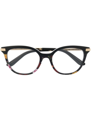 

Floral-print round-frame glasses, Dolce & Gabbana Eyewear Floral-print round-frame glasses