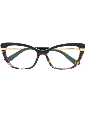 

Floral-print cat-eye glasses, Dolce & Gabbana Eyewear Floral-print cat-eye glasses