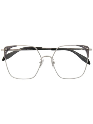 

Studded oversized frame glasses, Alexander McQueen Eyewear Studded oversized frame glasses