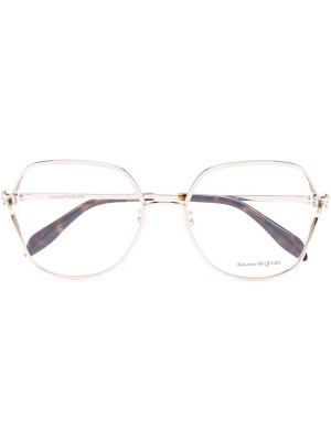 

Clear overzise-frame glasses, Alexander McQueen Eyewear Clear overzise-frame glasses